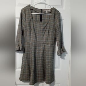 Gypsies & Moondust Gray Midi Dress with Square Neck